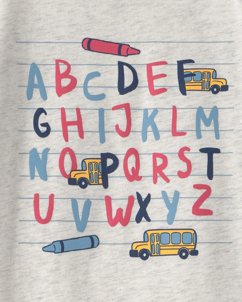 Toddler Boy 'ABC' Alphabet Graphic Tee - Cream
