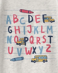 Toddler Boy 'ABC' Alphabet Graphic Tee - Cream