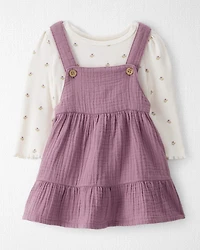 Baby Girl 2-Piece Organic Cotton Jumper Set