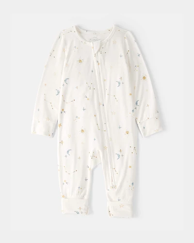 Baby Constellation 2-Way Zip PurelySoft Sleep & Play Pajama - Cream