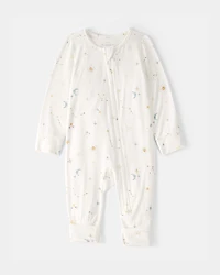 Baby Constellation 2-Way Zip PurelySoft Sleep & Play Pajama - Cream
