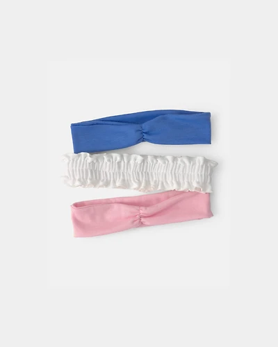 Toddler Girl 3-Pack Solid Headbands
