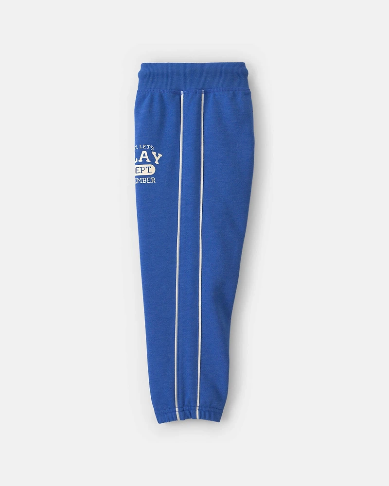 Toddler Boy 'Let's Play' French Terry Joggers - Blue
