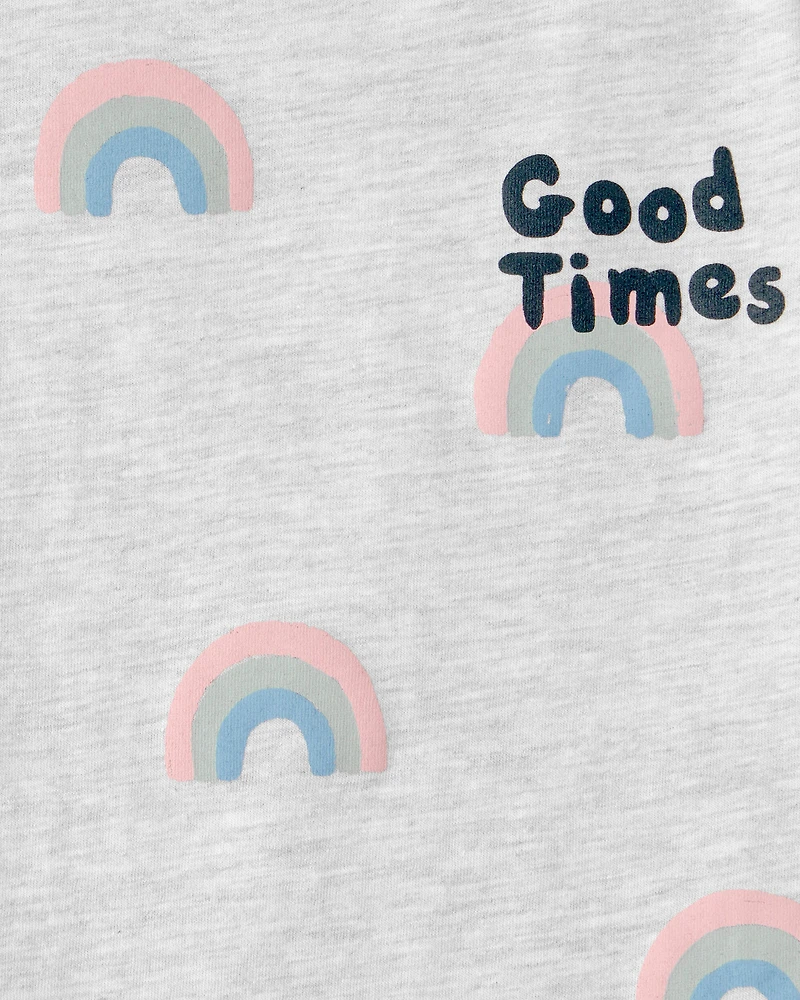 Toddler Girl 'Good Times' Short-Sleeve Graphic Tee - Grey