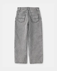 Boys 2-Piece 'Athletic Dept' Tee & Denim Jeans Set - Brown/Grey