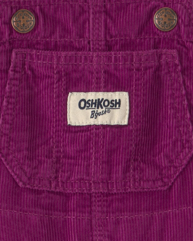 Baby Girl Corduroy Overalls - Purple