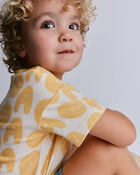 Toddler Relaxed Graphic Tee in Otter Avenue Print - Yellow