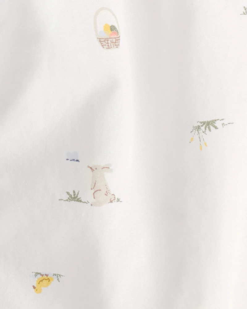 Baby Boy 2-Piece Easter Bunny Bodysuit & Suspender Pant Set - Cream/Khaki