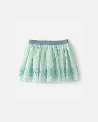 Toddler Girl Disney© Tiana Glitter Tulle Skort - Green