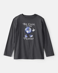 Boys Planet Long-Sleeve Graphic Tee - Grey