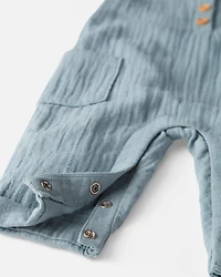 Baby Organic Cotton Gauze Overalls in