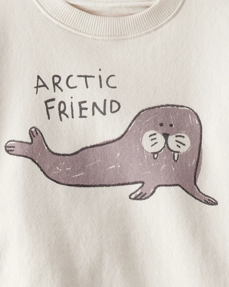 Toddler 2-Piece Set Made with Organic Cotton in Artic Friends Print