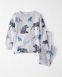 Baby Organic Cotton Pajamas in Midnight Forest Print