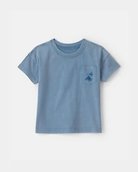 Toddler Boy Tropical Island Pocket Tee - Blue