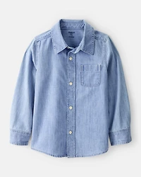 Boys Chambray Long-Sleeve Button-Down Shirt