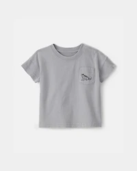 Baby Boy Lizard Pocket Tee - Grey