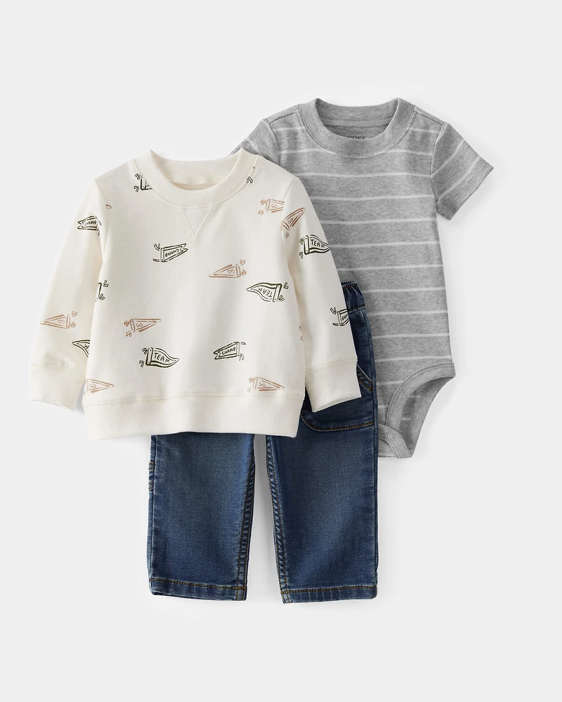 Baby 3-Piece Team Player Outfit Set