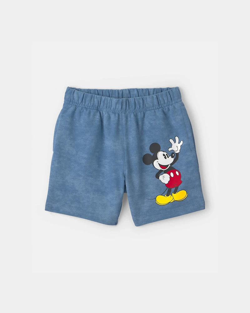 Toddler 2-Piece Disney© Mickey Mouse French Terry Top & Short Set - Blue