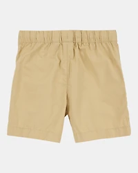 Boys Pull-On Poplin Shorts - Khaki