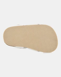 Baby Butterfly Faux Cork Sandals - White