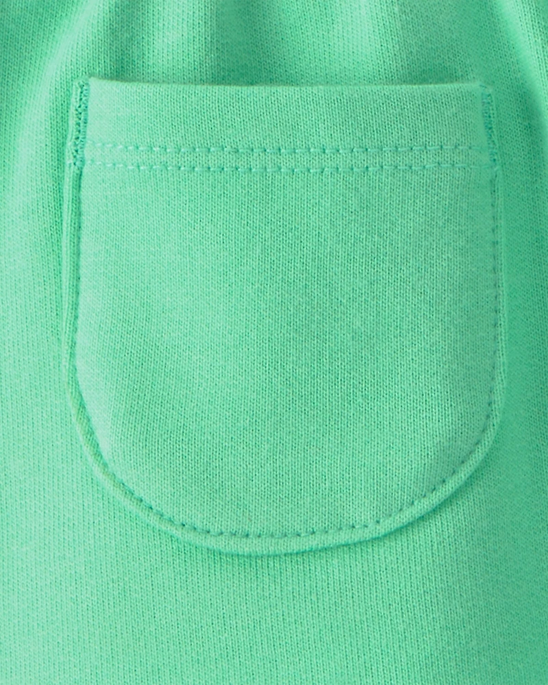 Baby Girl 2-Piece Fish Ruffle Tank Top & Short Set - Green/Ivory