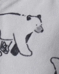 Baby Boy Polar Bear Microfleece Zip-Up Jacket - Grey