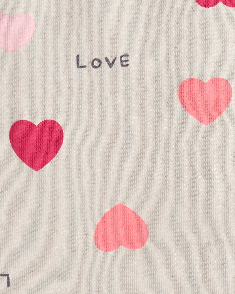 Baby Girl 2-Piece Heart Bodysuit & Pant Set - Red