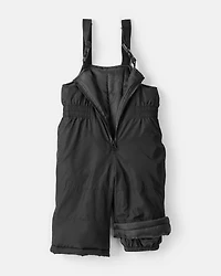 Baby Boy 2-Piece Color Block Hooded Snowsuit Jacket & Bib Set - Brown/Black