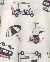 Toddler Boy 2-Piece Beach Short-Sleeve Pajama Set