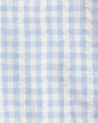 Girls Seersucker Dress Made with Organic Cotton