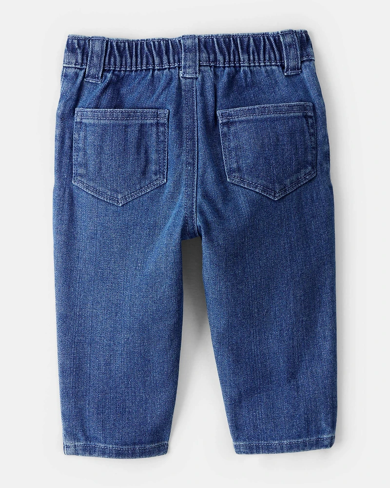 Baby Girl 3-Piece Floral Motif Velour Vest Outfitt Set