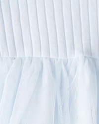 Baby Girl Tulle Long-Sleeve Dress - Blue