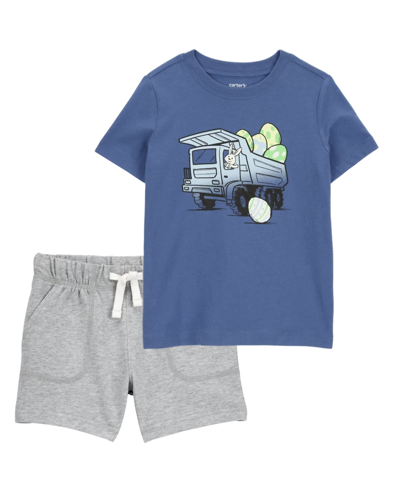 Toddler 2-Piece Easter Tee & French Terry Shorts Set