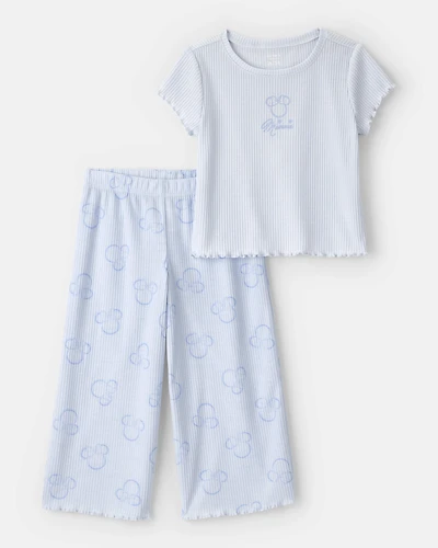 Toddler Girl 2-Piece Disney© Minnie Mouse Short-Sleeve Pajama Set - Blue
