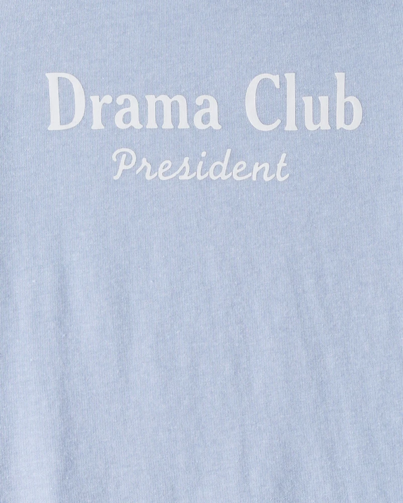Girls Drama Club Long-Sleeve Graphic Tee - Blue