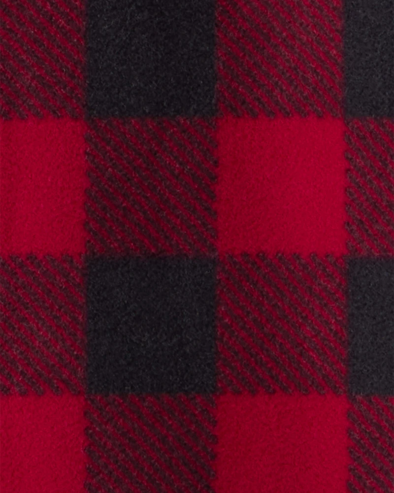 Baby Checkered Print Loose Fit Long-Sleeve Wearable Blanket