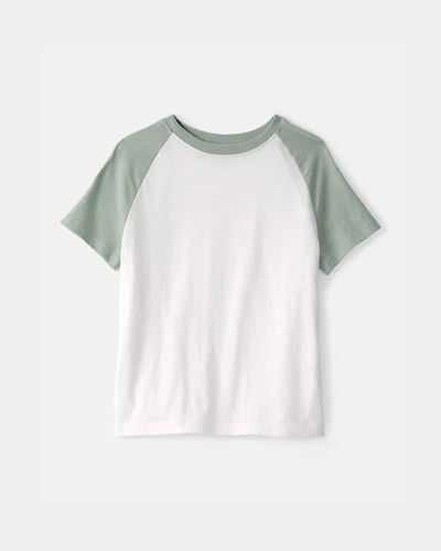 Kid Colorblock T-Shirt - Green/White