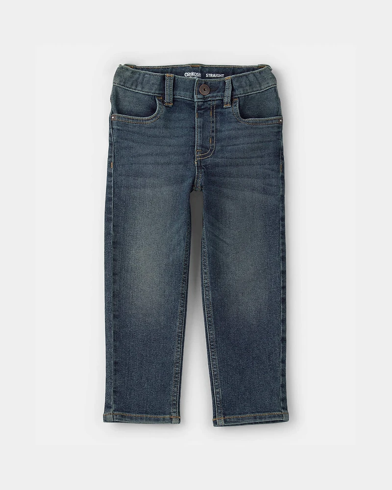 Toddler Faded Dark Wash Straight-Leg Jeans