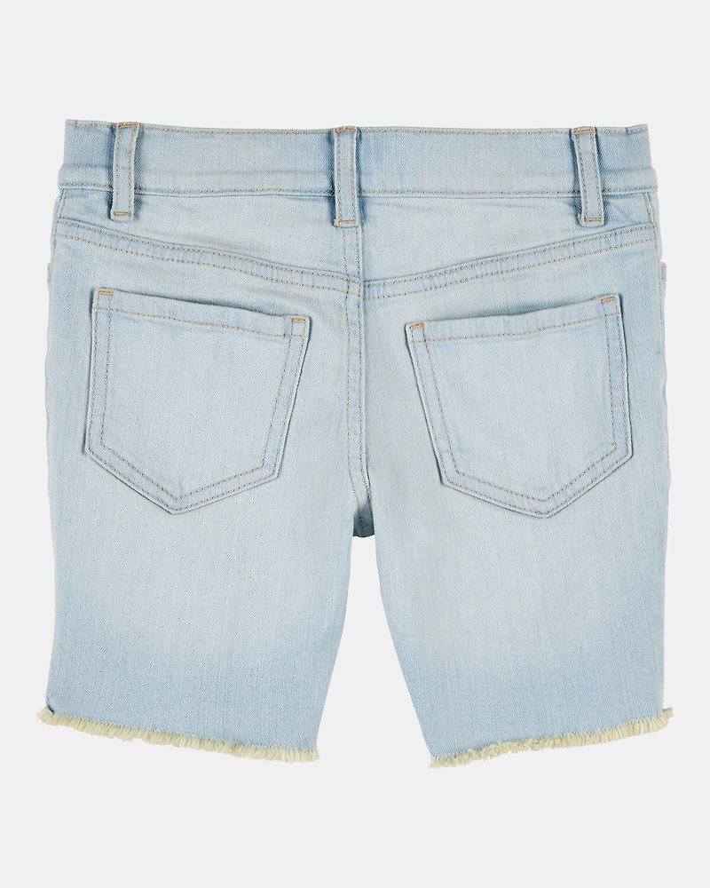 Kid Mid-Length Iconic Denim Short - Splash Wash