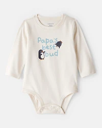 Baby Boy Best Bud Long-Sleeve Graphic Bodysuit - Cream