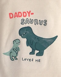 Baby Boy 2-Piece 'Daddy-saurus Loves Me' Long-Sleeve Bodysuit & Pant Set - Green/Cream