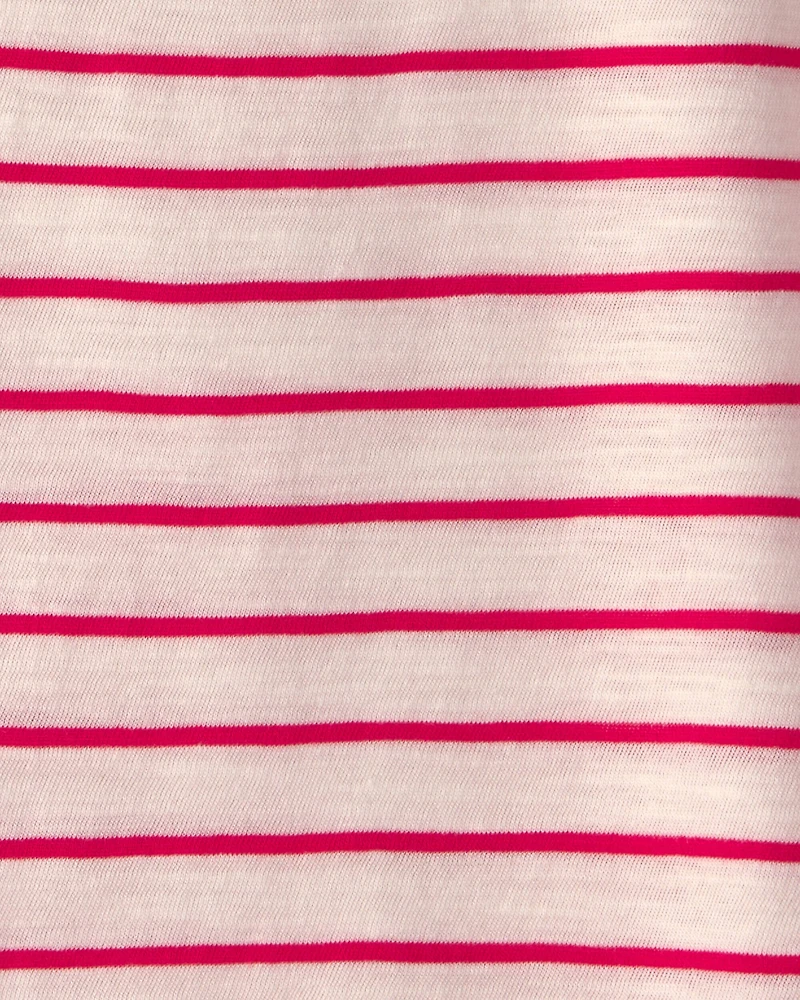 Toddler Striped Top - Red/Ivory