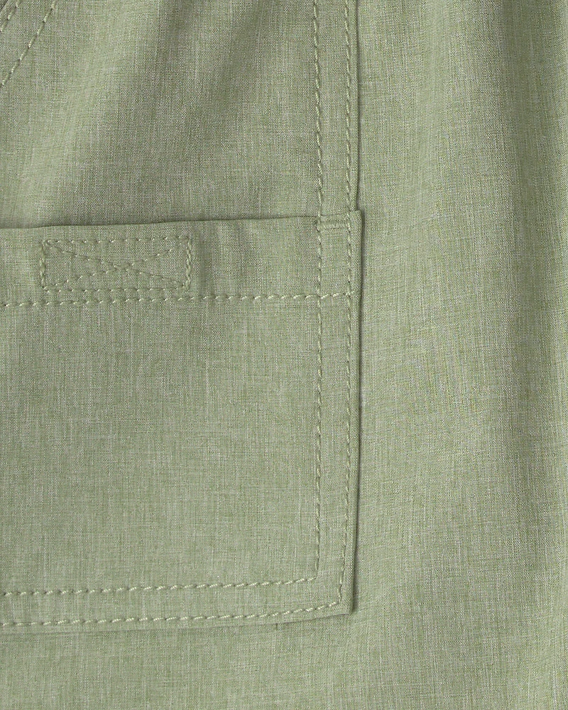 Toddler Boy Woven Pocket Shorts - Green