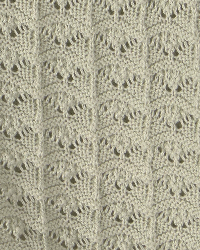 Girls Button-Down Knit Cardigan Sweater - Green