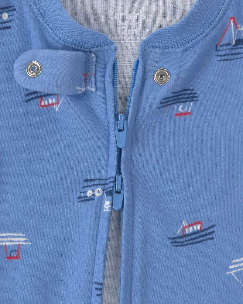Baby Boy 2-Pack Boat Snug Fit 1-Piece Pajama Set - Blue