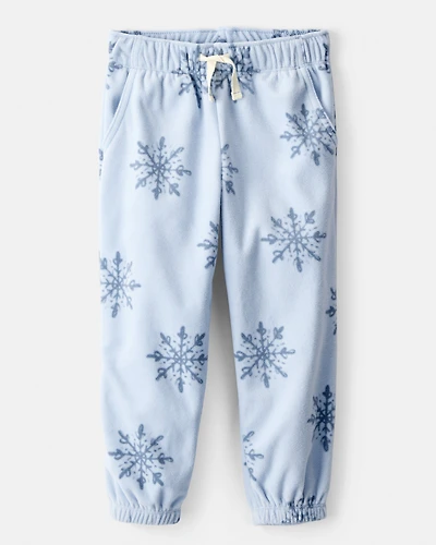 Toddler Girl Snowflake Cozy Jogger Pant- Blue