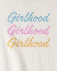 Girls 'Girlhood' Graphic Tee - Cream
