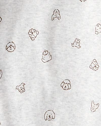 Baby 3-Piece Dog Little Vest Set - White/Brown