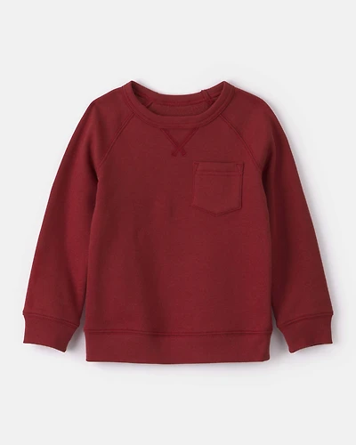 Toddler Boy DayDream Fleece Long-Sleeve Pullover Sweatshirt - Red