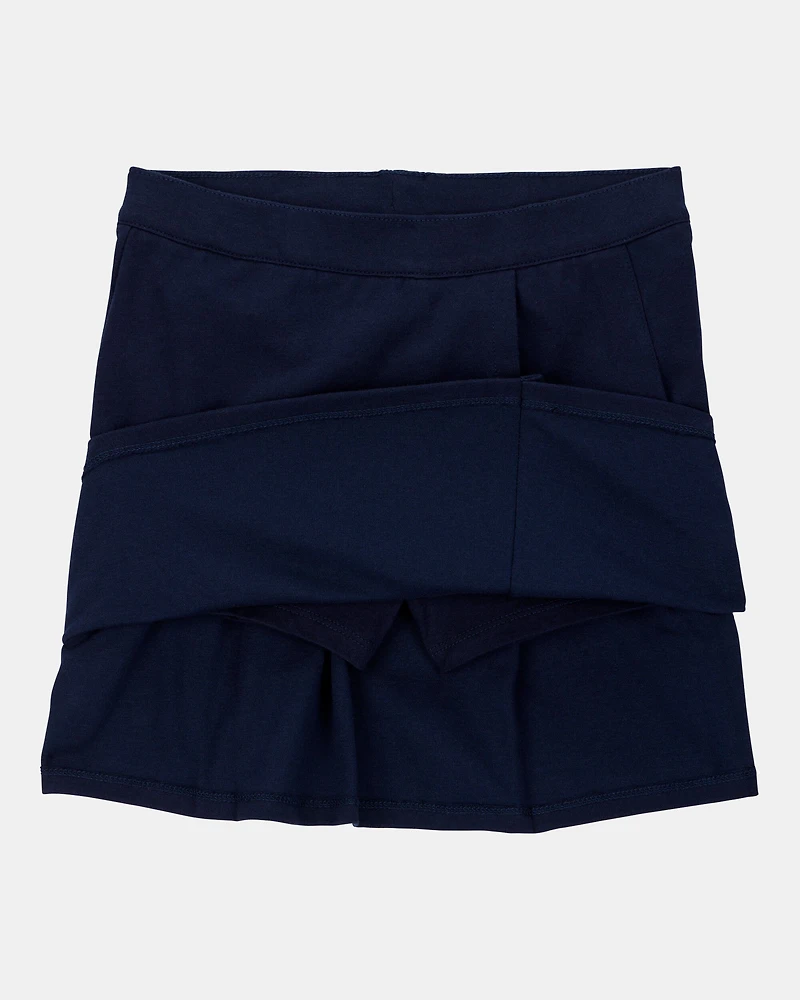 Kid 2-Pack Ponte Knit Uniform Skirts - Navy